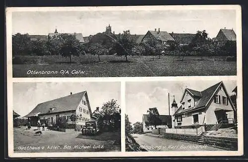 AK Ottenbronn, Gasthaus zum Adler, Handlung v. Karl Burkhardt