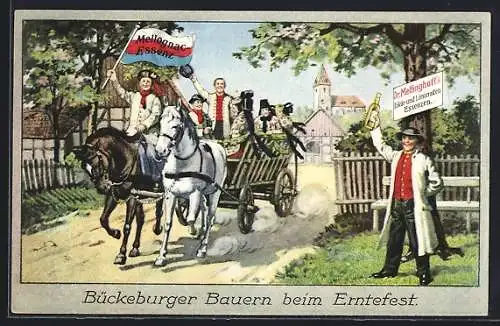 AK Dr. Mellinghoff`s Essenzen, Bückeburger Bauern beim Erntefest