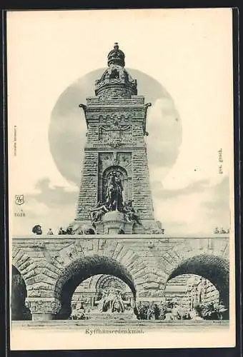 AK Ganzsache PP19F63: Kyffhäuserdenkmal im Sonnenschein