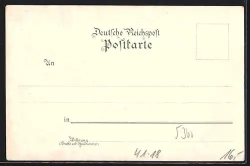 Lithographie Rheindampfer Loreley, im Hintergrund das Siebengebirge