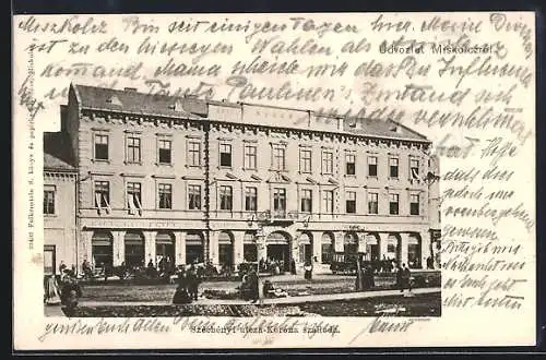 AK Miskolcz, Szechenyi-utcza, Korena szalloda