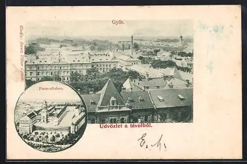 AK Györ, Pannonhalma, Üdvözlet a tavolbol