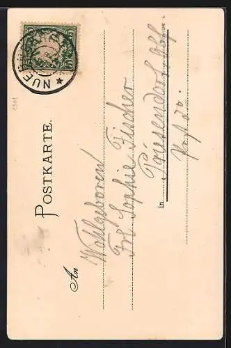 Künstler-AK Nürnberg, Nürnberger Trichter & Stadtwappen