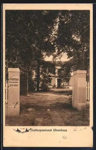 AK Bad Godesberg, Töchterpensionat Ulmenhaus v. Lohmann, Eingang