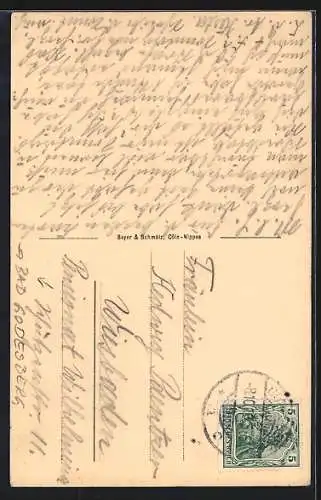 AK Bad Godesberg, Töchterpensionat Ulmenhaus v. Lohmann, Eingang