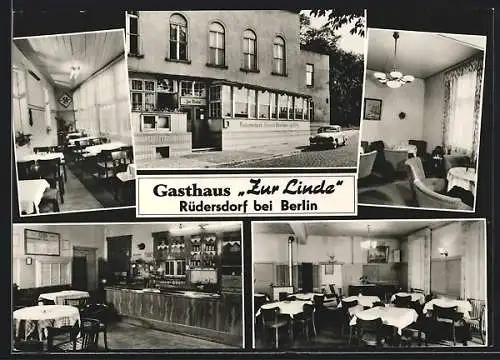 AK Rüdersdorf bei Berlin, Gasthaus zur Linde, Heinitzstrasse 19