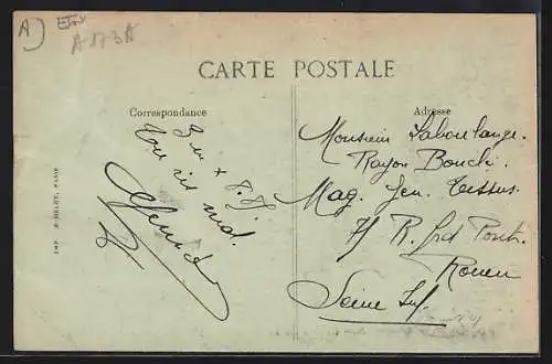 AK Saint Adresse, Le Bas du Raidillon, Strassenbahn