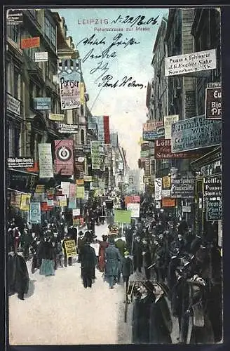 AK Leipzig, Petersstrasse zur Messe