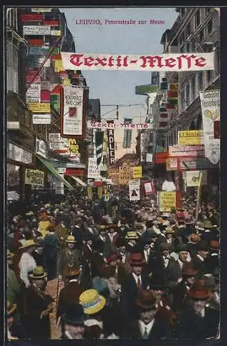 AK Leipzig, Textil-Messe, Petersstrasse