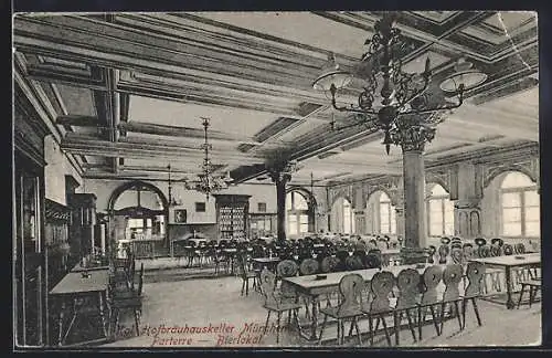 AK München-Haidhausen, Gaststätte Kgl. Hofbräukeller-Parterre