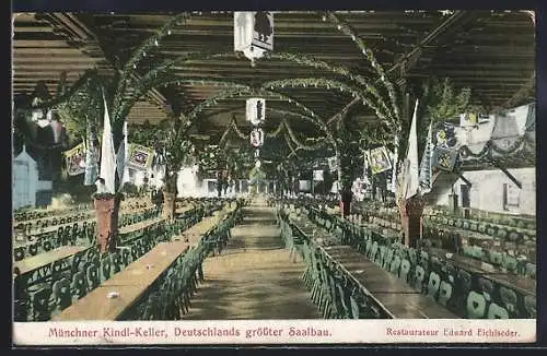 AK München, Restaurant Münchner Kindl-Keller, Restaurateur Eduard Eichlseder
