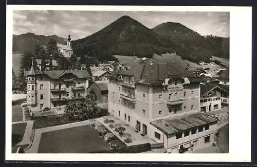 AK Ruhpolding, Haus Wittelsbach aus der Vogelschau