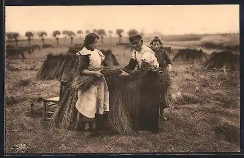 AK La Culture du Lin, La chaine, Anbau und Verarbeitung von Flachs