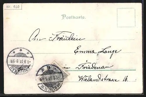 AK Liebespaar auf einer Bank, Mann mit Monokel