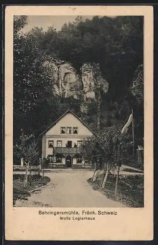 AK Behringersmühle, Partie am Gasthaus