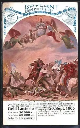 Künstler-AK München-Sendling, Freskogemälde an der alten kathol. Kirche