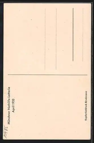 Künstler-AK Anton Hoffmann - München: München, Münchner Nothilfe-Lotterie 1933, Volk in Not