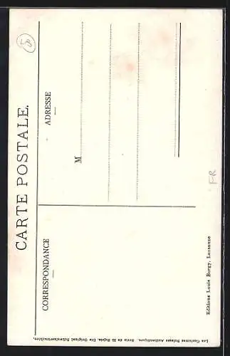 AK Freiburger Sennen in Tracht mit Tabakspfeife