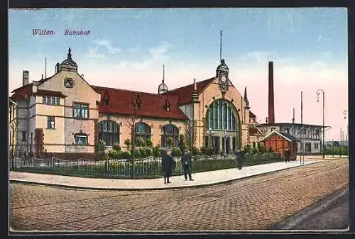 AK Witten, Leute vor dem Bahnhof