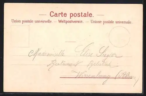 Lithographie Die ersten Briefmarken der Schweiz, Wappen des Canton Zürich