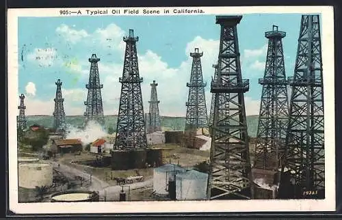 AK California, A Typical Oil Field Scene, Ölfeld