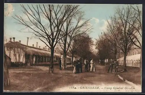 AK Griesheim / Truppenübungsplatz, Camp Général Girodon mit Soldaten