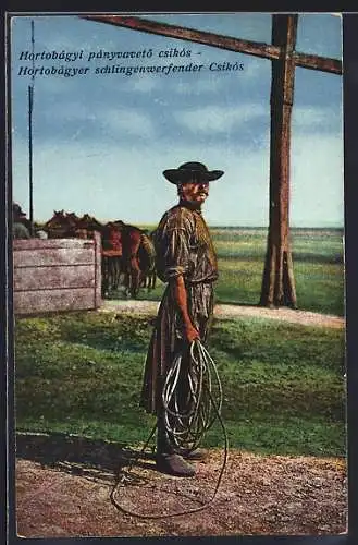 AK Ungarischer Bauer in landestypischer Kleidung