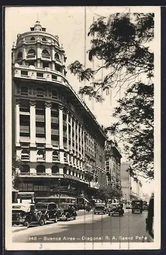 AK Buenos Aires, Diagonal R. A. Saenz Pena