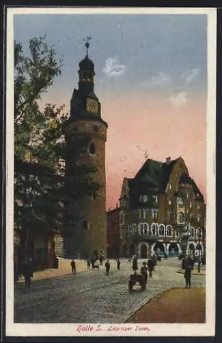 AK Halle / Saale, Leipziger Turm