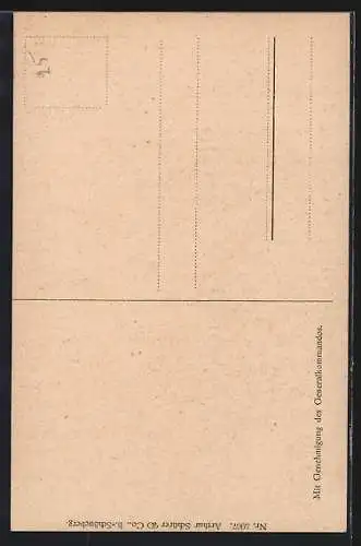 Künstler-AK Meine Wäsche im Jahr 1918, Nacktes Kind hängt Laub zum Trocknen auf