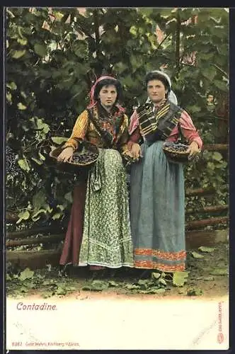 AK Contadiner, Italienische Mägde