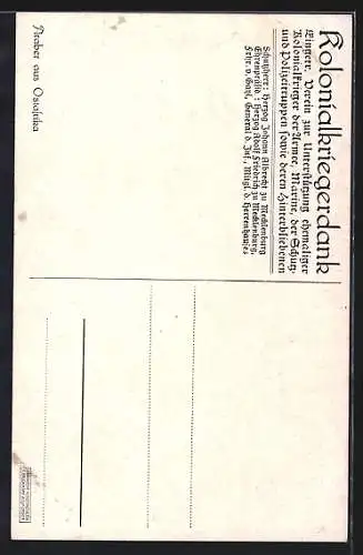 AK Ostafrika, Araber mit rotem Turban