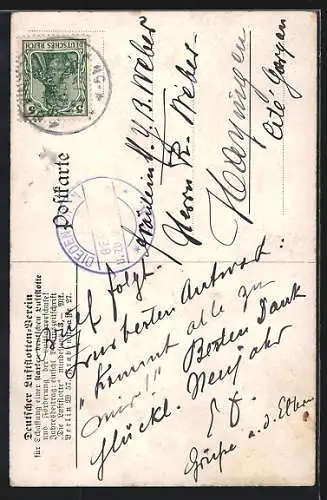 AK Deutscher Luftflotten-Verein, Deutsche Flieger über Paris