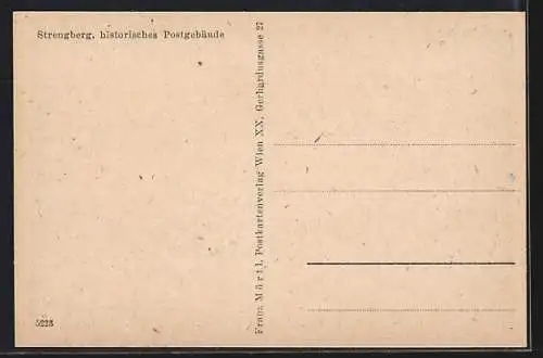 AK Strengberg, Ansicht mit historischem Postgebäude