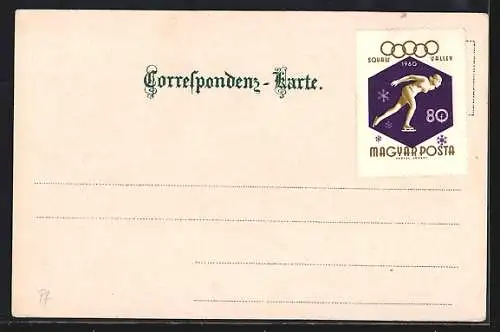 Lithographie Wien, Augartenbrücke im Abendlicht