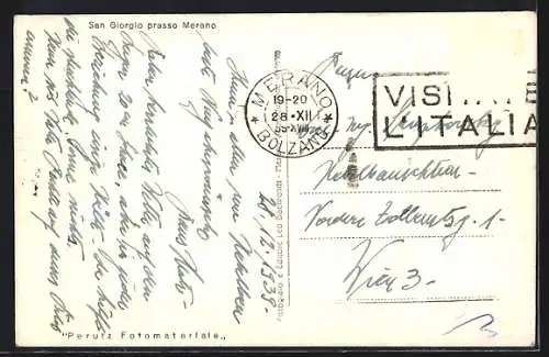 AK San Giorgio /Merano, Ortsansicht mit Gipfelpanorama
