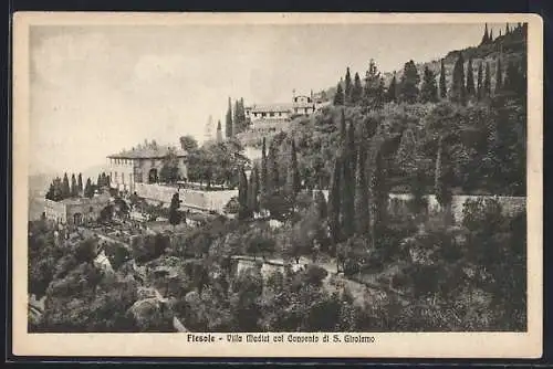 AK Fiesole, Villa Medici col Convento di S. Girolamo