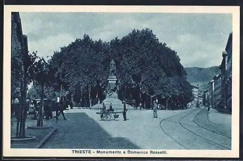 AK Trieste, Monumento a Domenico Rossetti