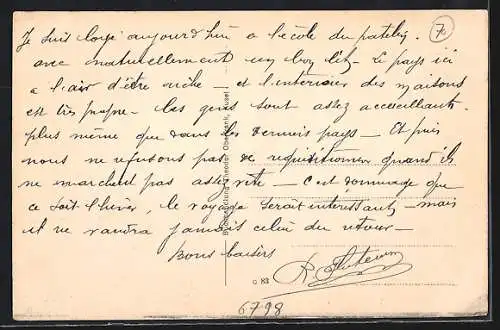 AK Kusel, Marktstrasse mit Kirche