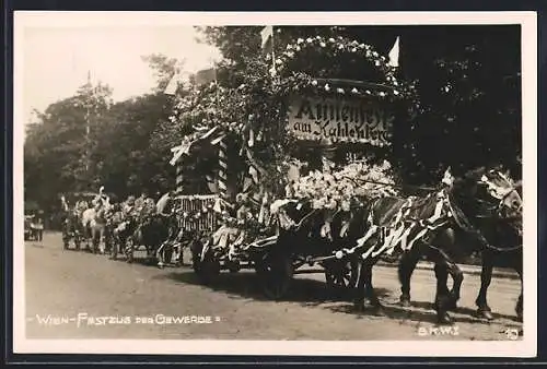 AK Wien, Festzug der Gewerbe, Annenfest am Kahlenberg
