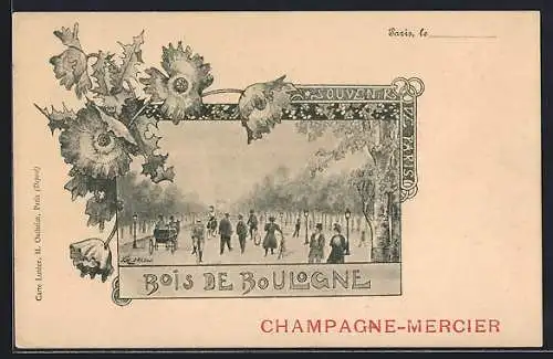 AK Paris XII, Bois de Boulogne