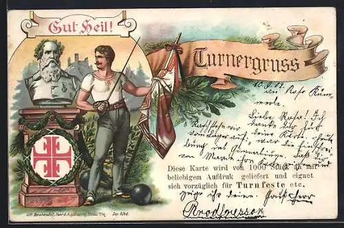 AK Turnvater Jahn, Fechter und Denkmal