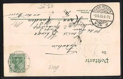 Lithographie Frankfurt am Main, II. Wettstreit Deutscher Männergesangvereine 1903, Festhallle