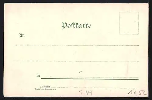 Lithographie Szene aus Ludwig Anzengrubers Komödie Heimg`funden