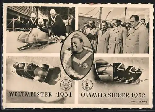 AK Vierbobmannschaft, Weltmeister 1951 und Olympiasieger 1952