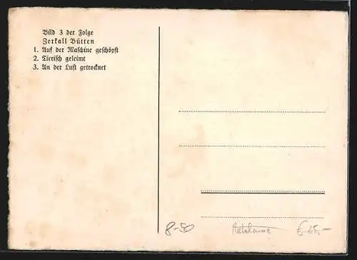 Künstler-AK Zeitungsdruck mit Lufttrocknung