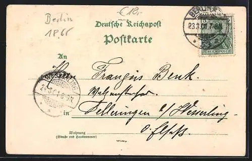 Lithographie Berlin-Neukölln, Schiessstände in der Hasenheide, Kantine, Wache