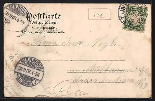 Lithographie Saarbrücken-St. Johann, Gefangennahme d. Franzosen auf dem Marktplatz 1870