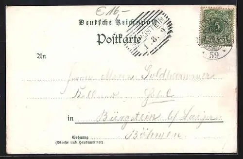 Lithographie Berlin-Neukölln, Gasthaus Neue Welt A. Froelich