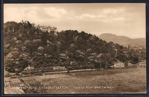 AK Stretton, Longmynd Hotel, Church, View of Hotel and Caradoc